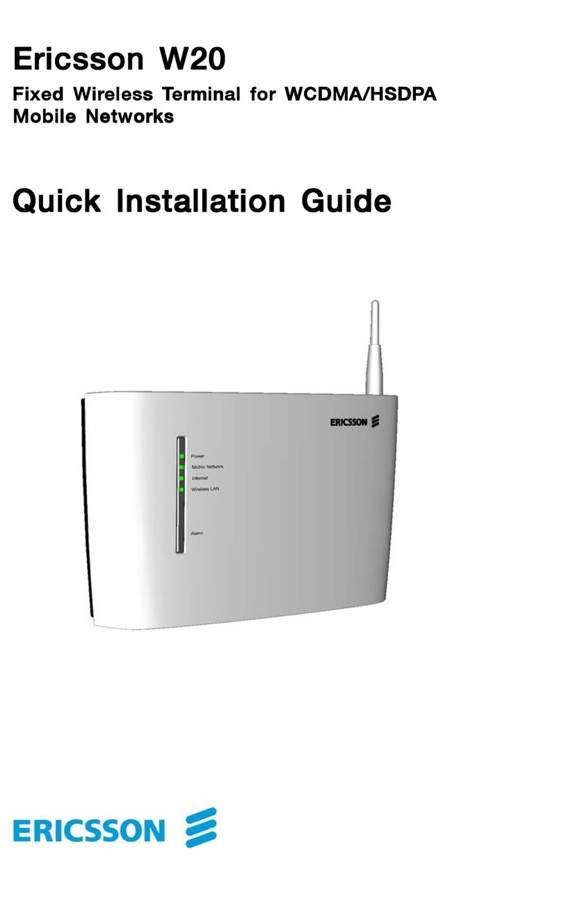Ericsson W20 User manual Ericsson W20 User manual
