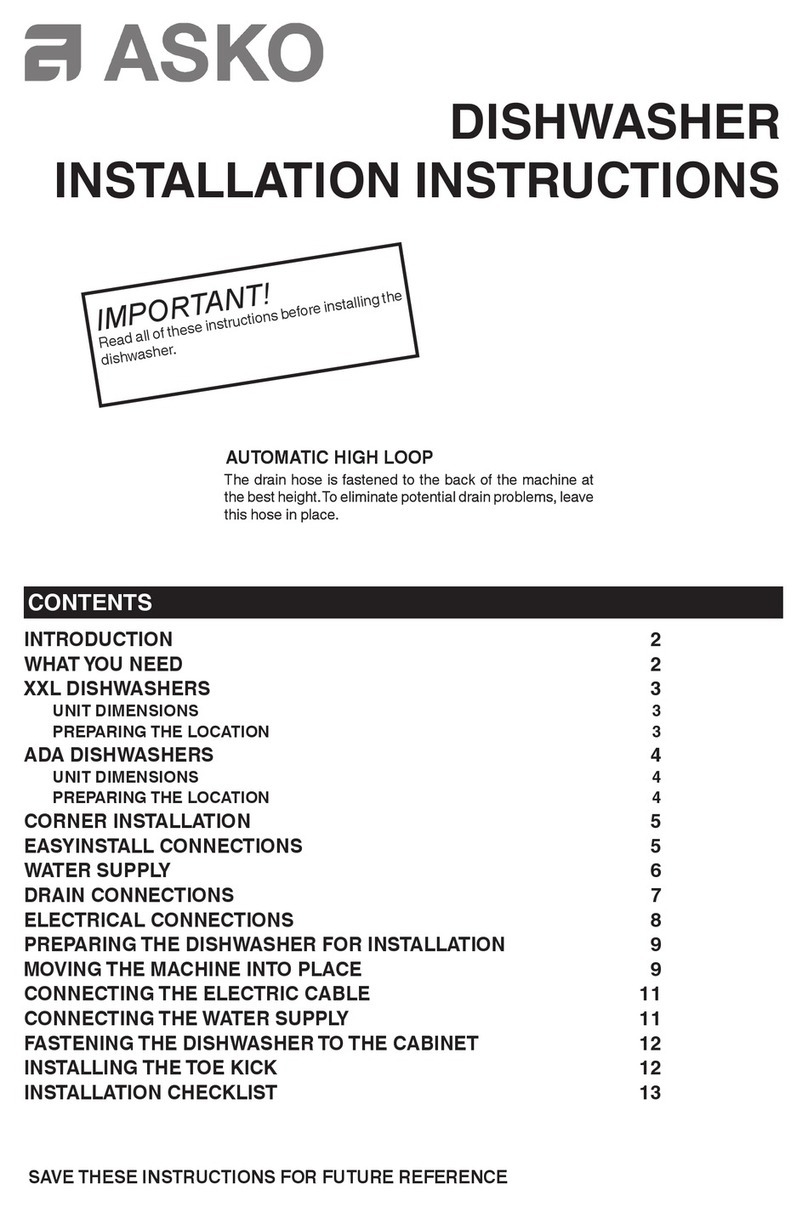 Asko Dishwasher User manual
