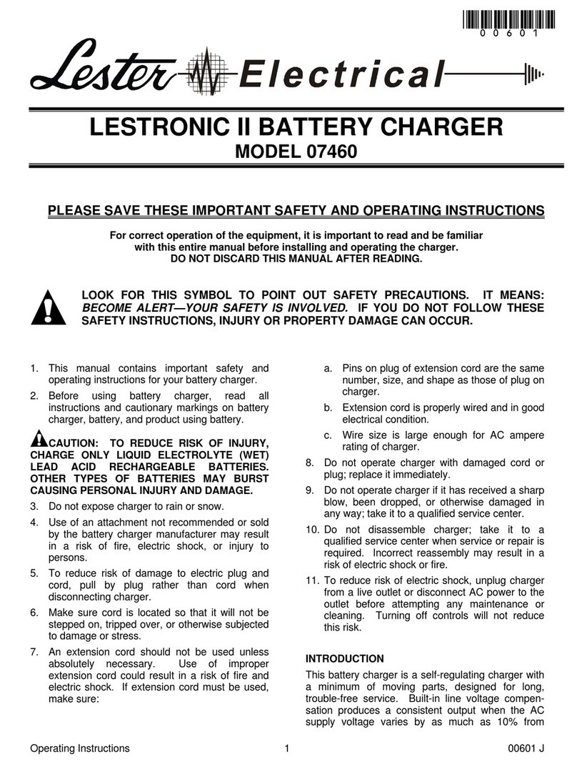 Lester Lestronic II 07460 Safety and operating instructions Lester Lestronic II 07460 Safety and operating instructions