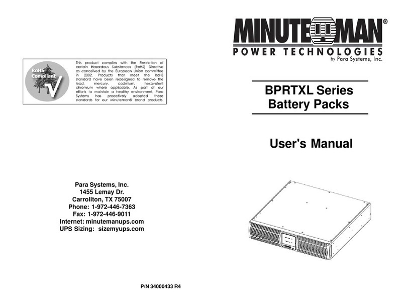 Minuteman BPRTXL Series User manual