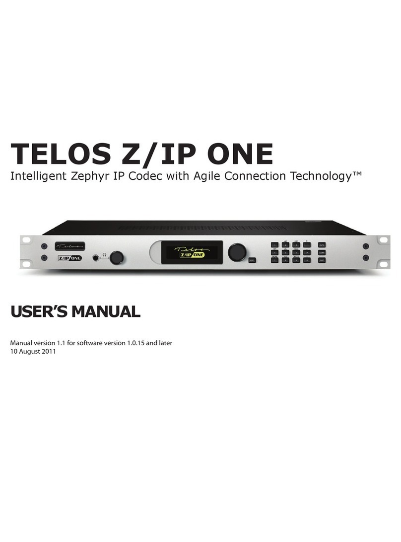 Telos Z/IP ONE user manual