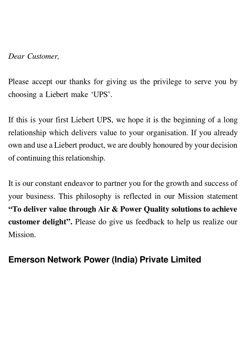 Liebert PB Series user manual
