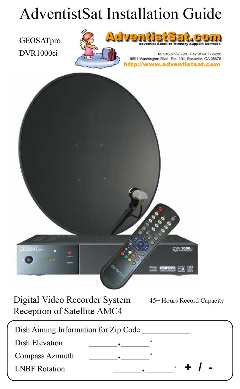 AdventistSat GEOSATpro DVR1000ci User manual