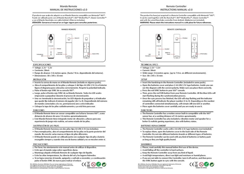 Wii NUNCHAKU CONTROLLER instruction manual