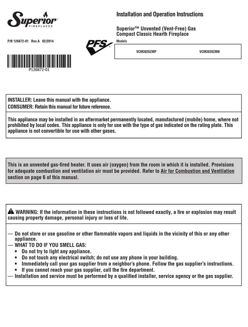 Superior VCM3026ZMP Installation and operation instructions Superior VCM3026ZMP Installation and operation instructions