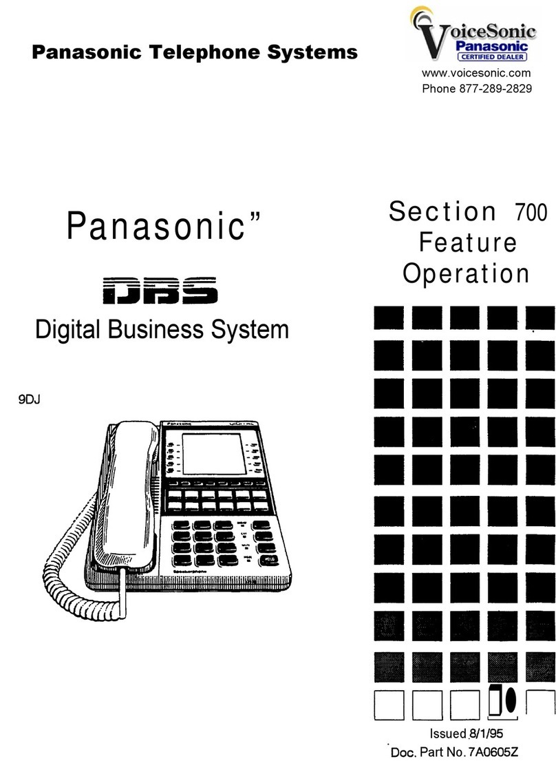 Panasonic Section 700 Instruction Manual