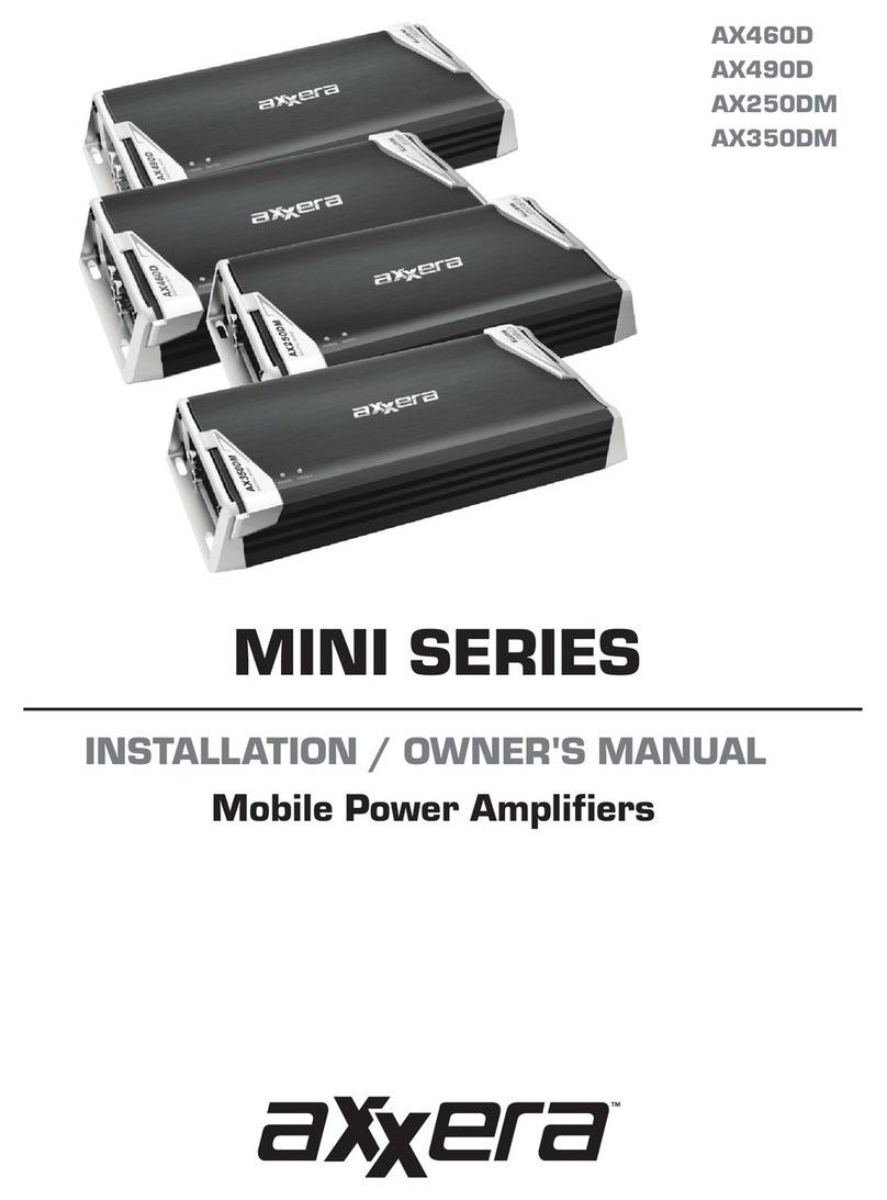 Axxera MINI AX460D Installation & owner's manual