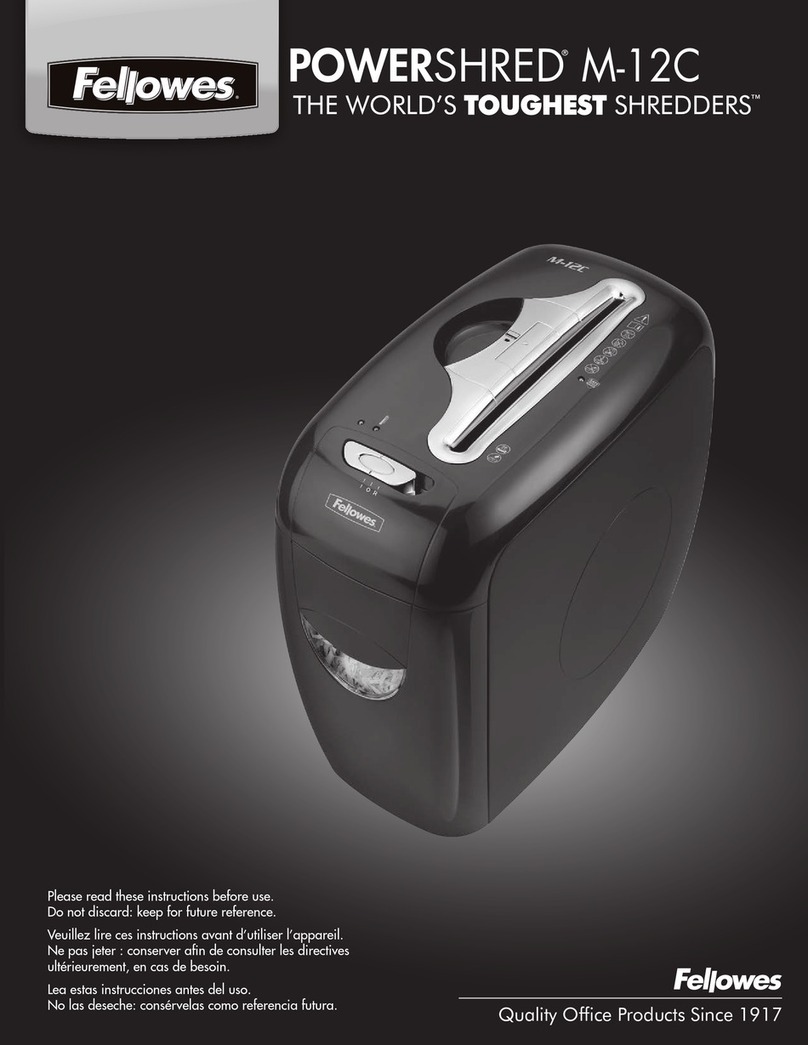 Fellowes POWERSHRED M-12C User manual