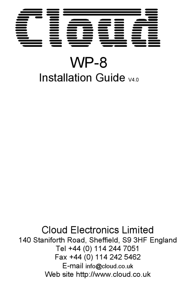 Cloud WP-8 User manual