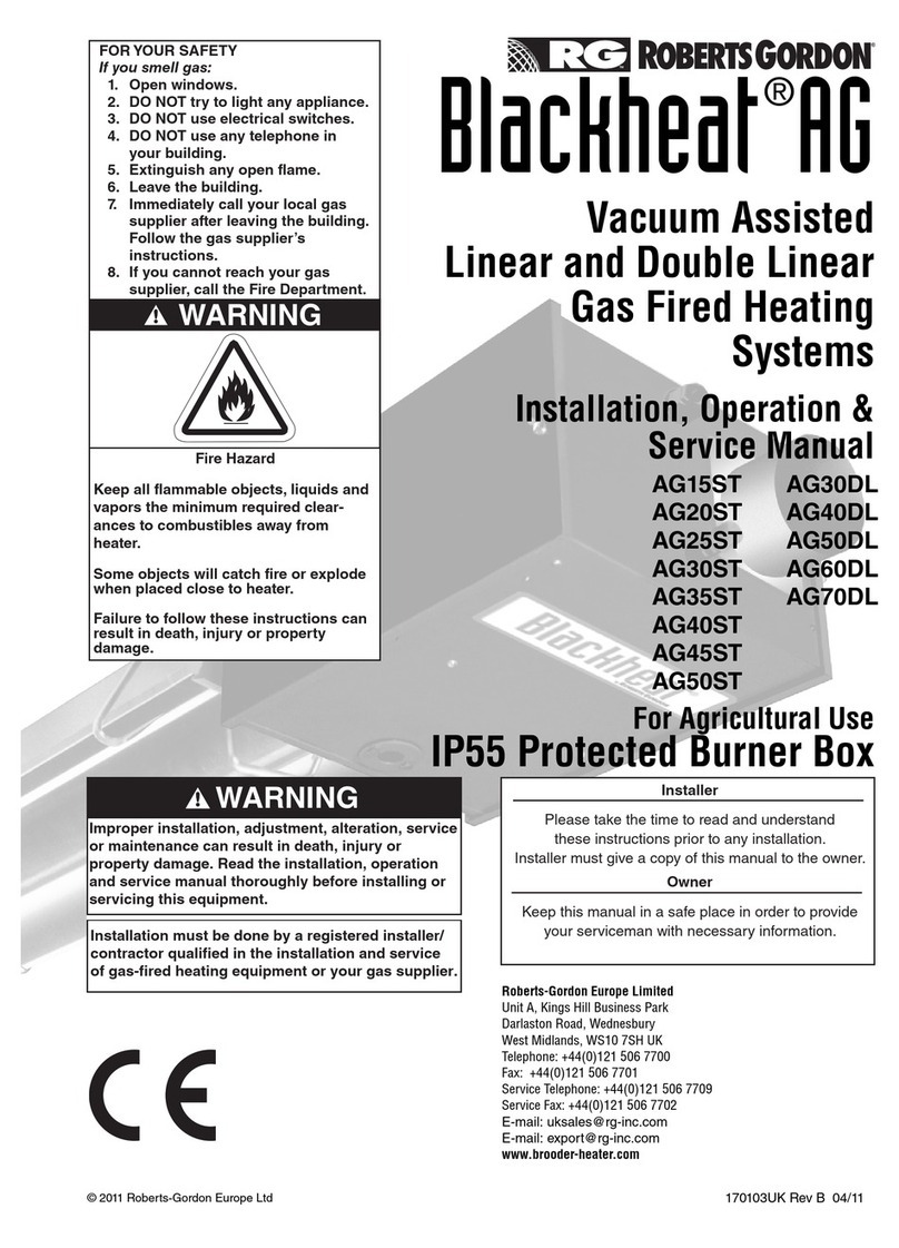 Roberts Gorden AG15ST Manual