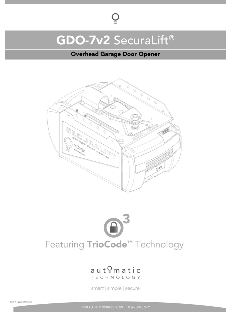 Automatic Technology GDO-7v2 SecuraLift User manual