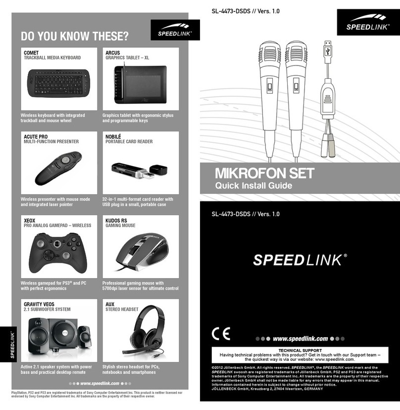 Speed Link Mikrofon Set User manual