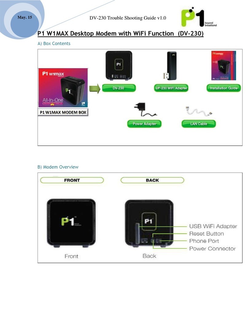 P1 W1MAX DV-230 troubleshooting guide