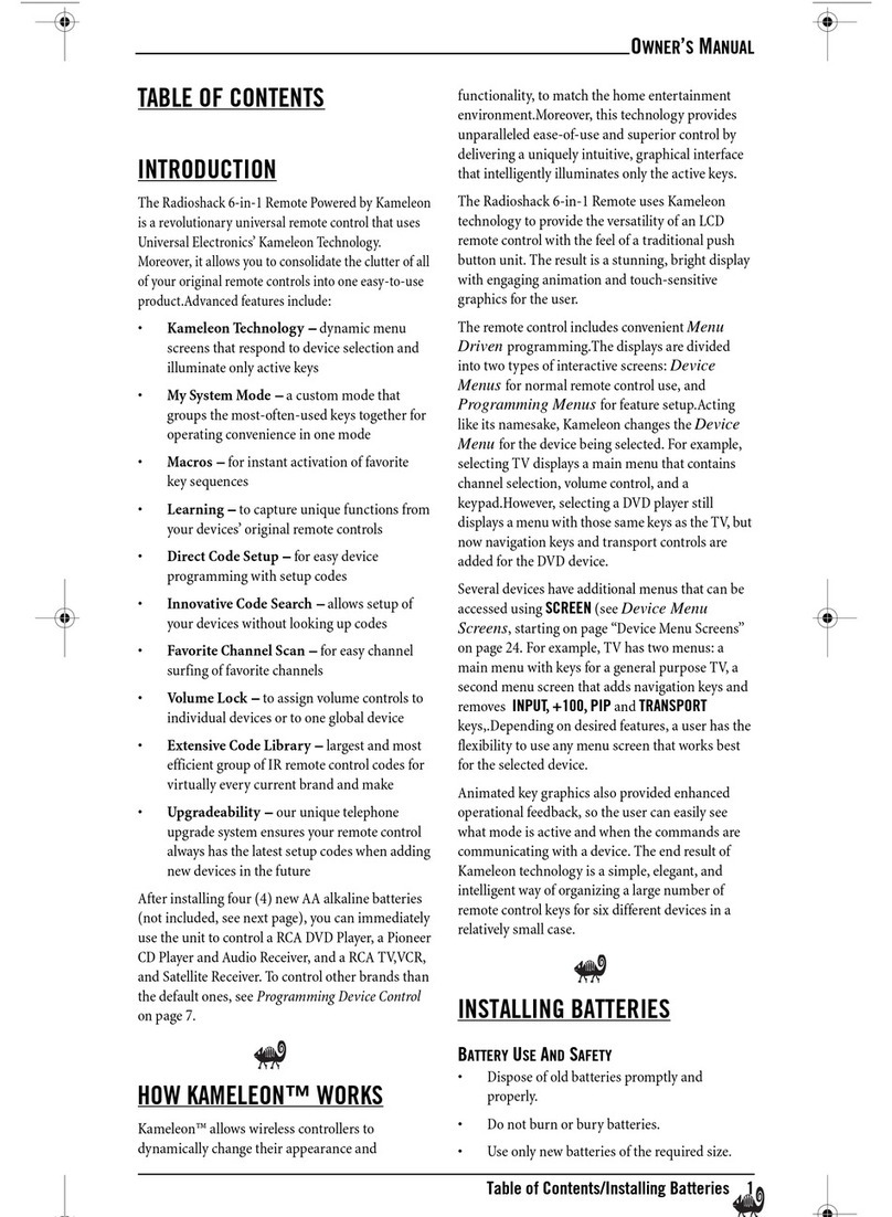 Radio Shack Kameleon User manual