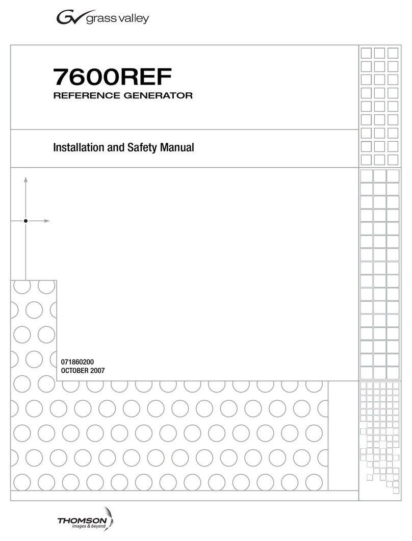 GRASS VALLEY 7600REF - Installation and safety manual GRASS VALLEY 7600REF - Installation and safety manual