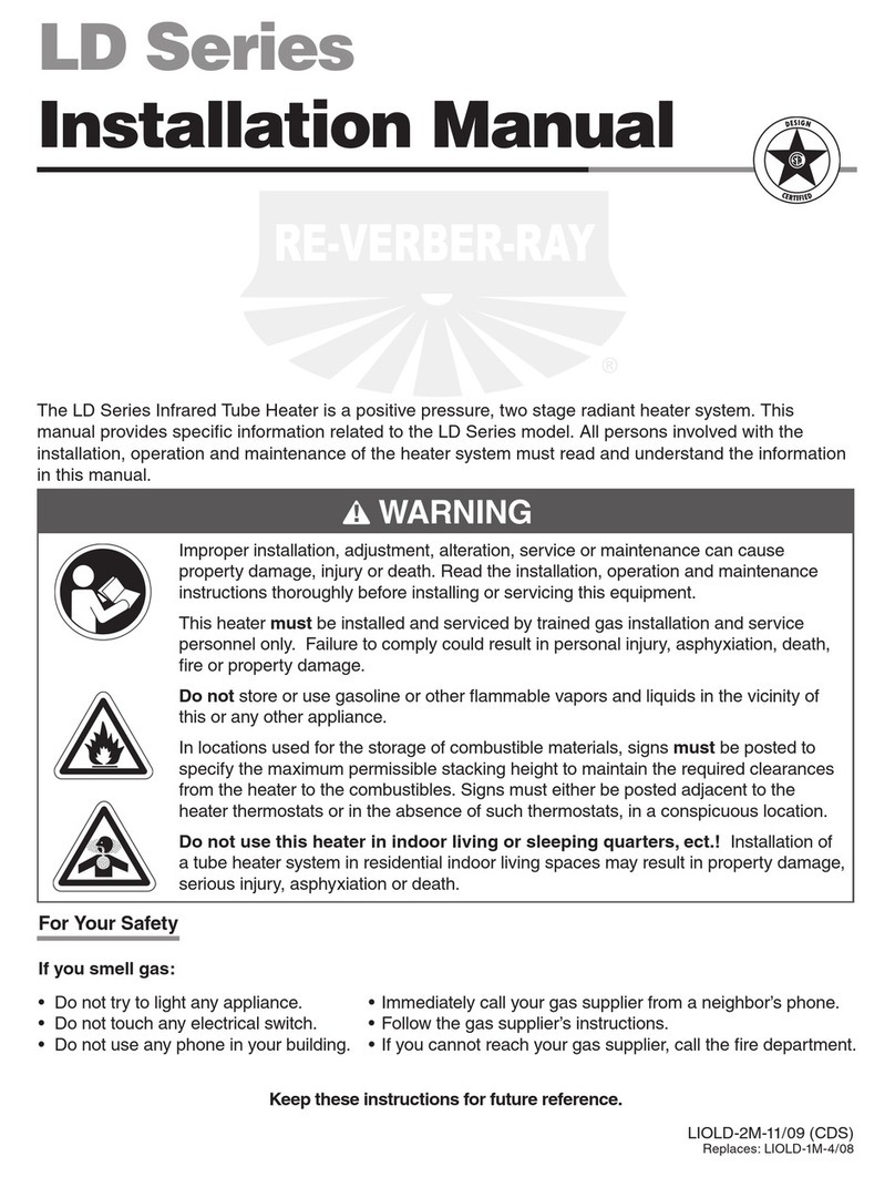Re-Verber-Ray LD Series installation manual