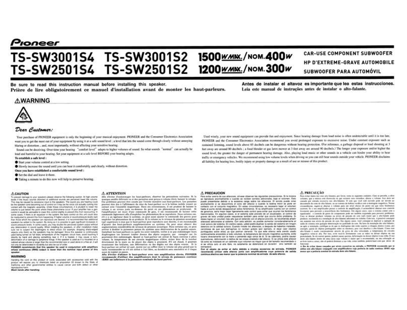 Pioneer T5-5W3001S4 User manual
