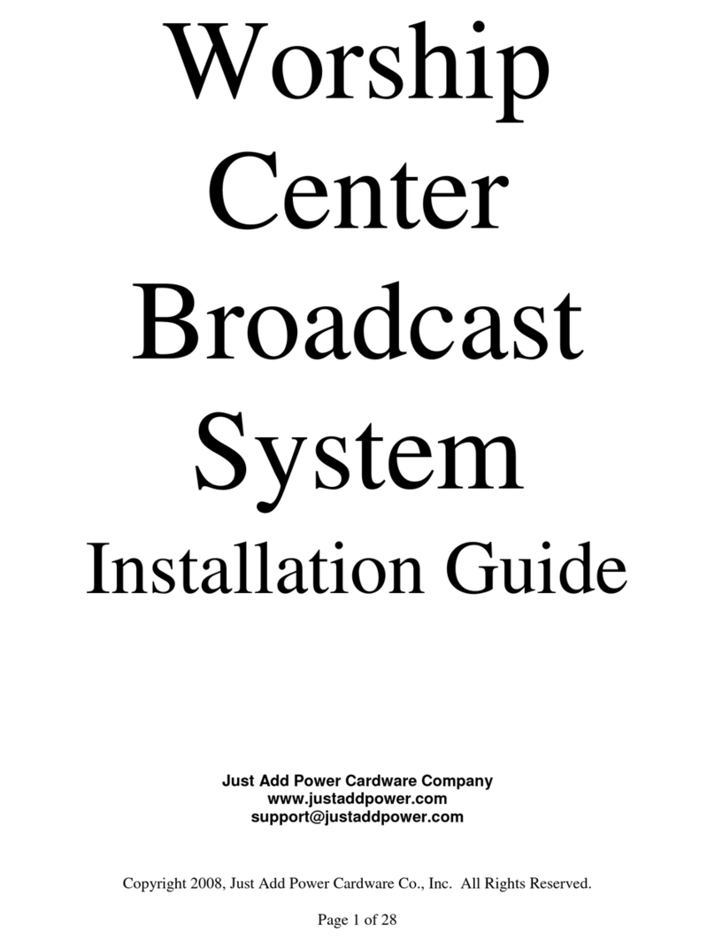 Just Add Power Cardware VBS-PTP-308B installation guide