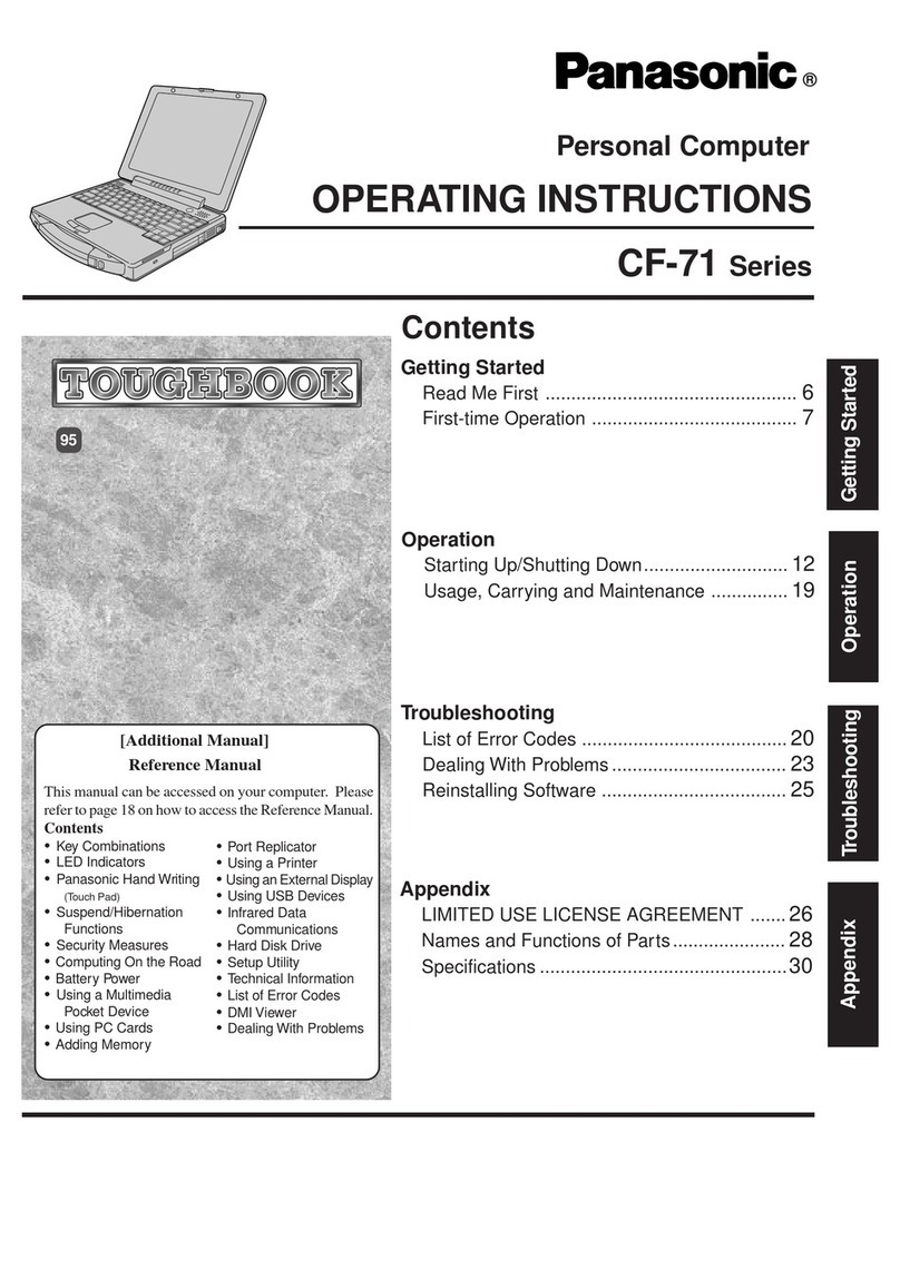 Panasonic CF-71 Series operating instructions