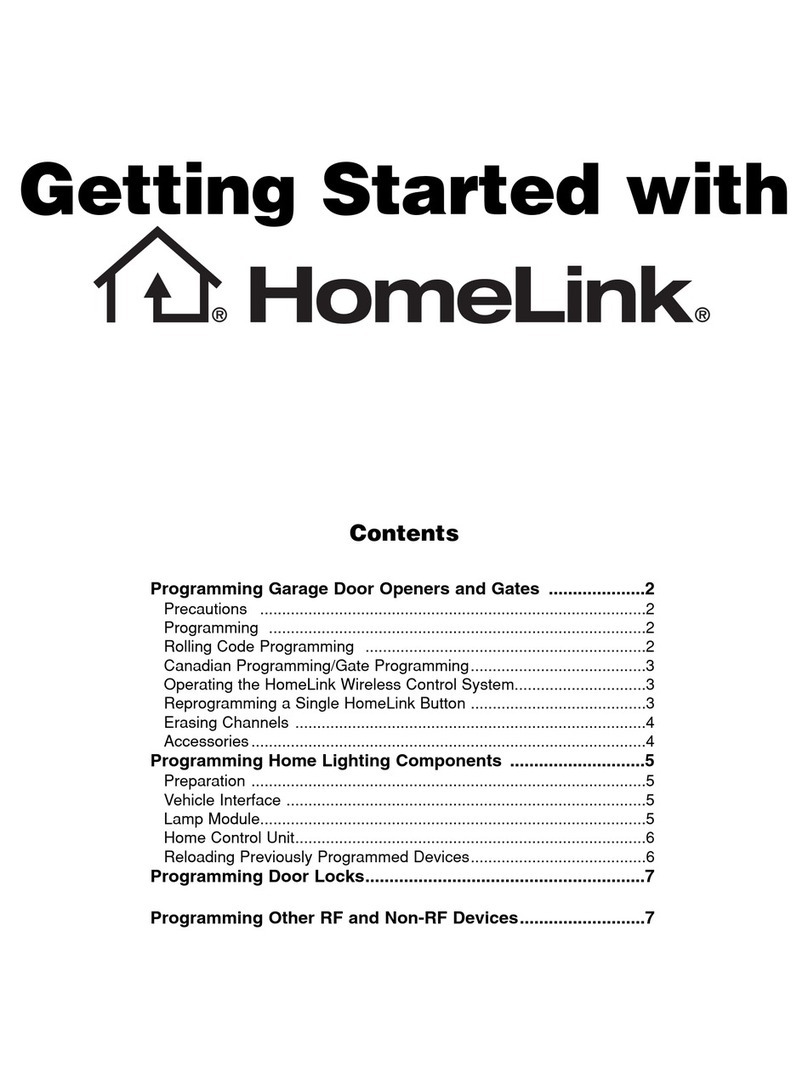 HomeLink Garage Door Opener User manual