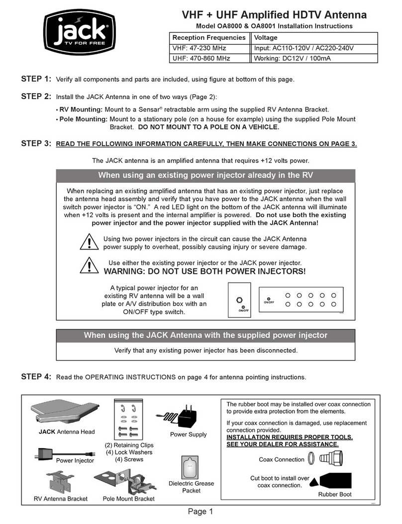 Jack OA-8000 installation instructions Jack OA-8000 installation instructions