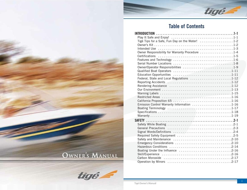 Tige Multi-sport Inboard Boat User manual