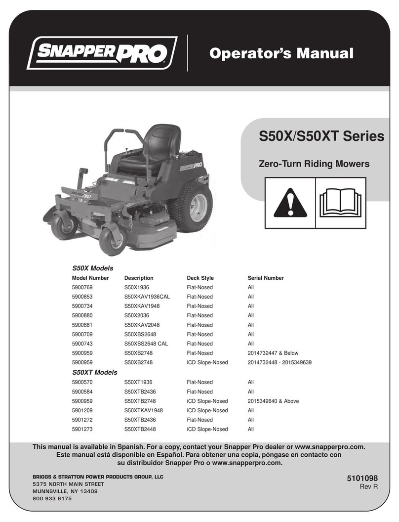 Snapper 5900769 User manual Snapper 5900769 User manual