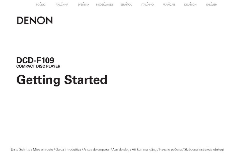 Denon DCD-F109 User manual