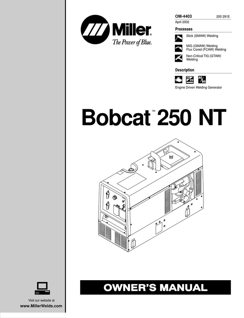 Miller Bobcat 250 NT owner's manual