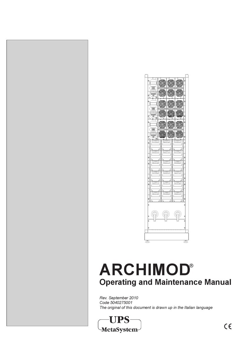 MetaSystem ARCHIMOD 20 Operating and maintenance manual