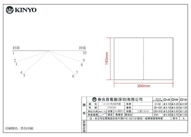 Kinyo UC-239 User manual