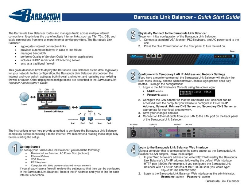Barracuda Networks Link Balance quick start guide