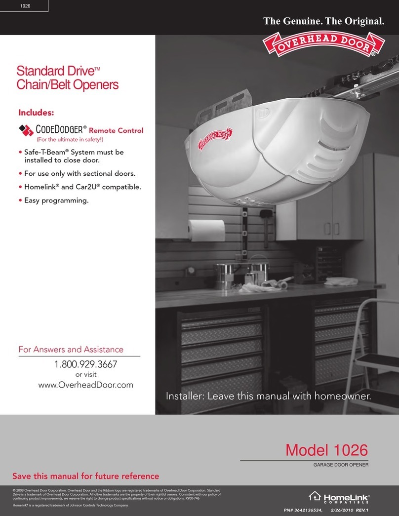 Overhead door 1026 user manual