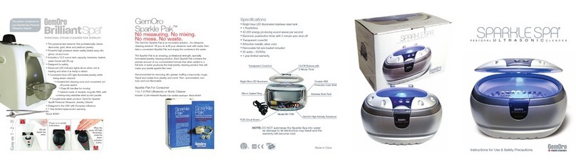GemOro Sparkle SPA User manual