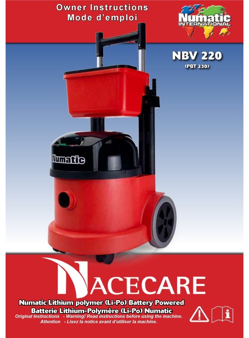 Numatic NVB 220 Owner's instructions