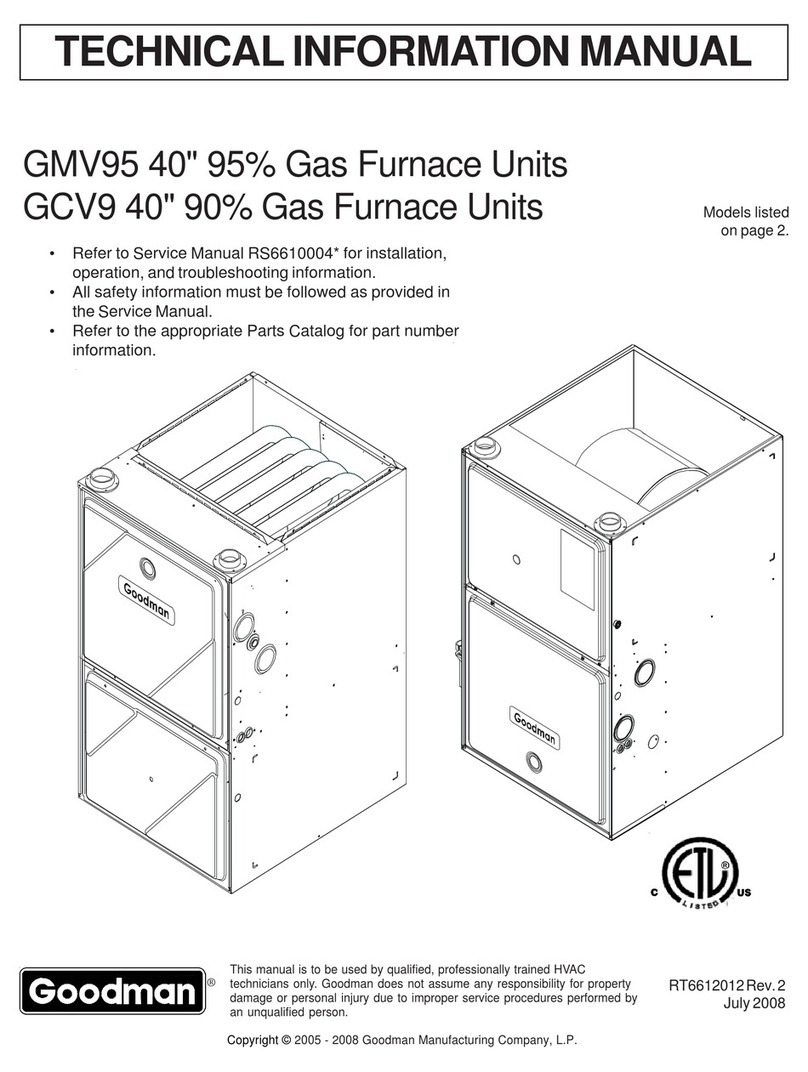 Goodman GMV950453BX Series Technical document