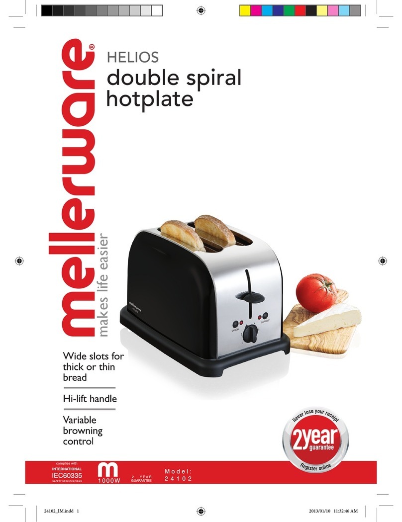 Mellerware Helios Double spiral hotplate User manual