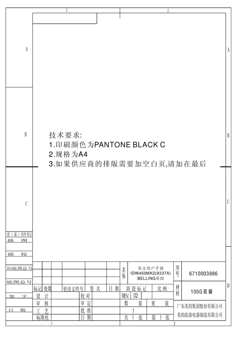 Belling IDW450MK2 instruction manual