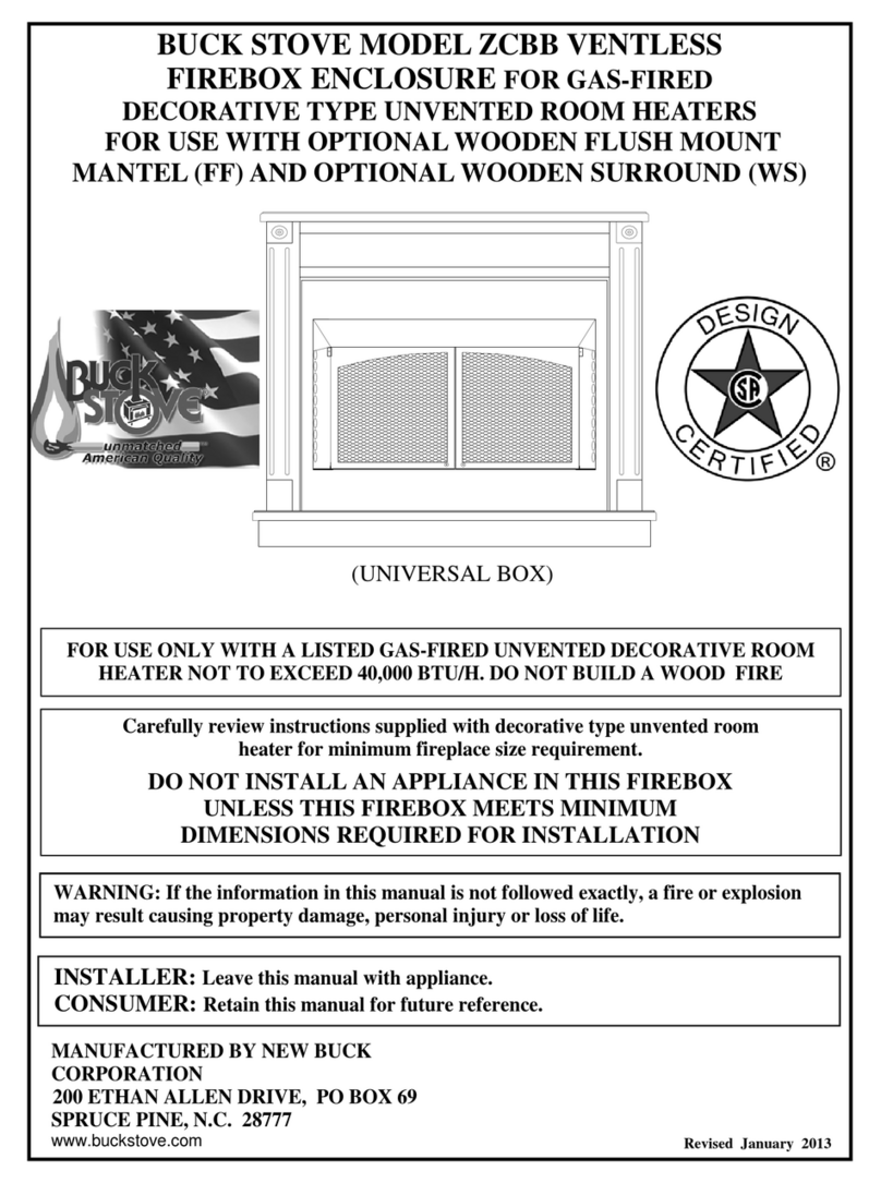 BuckMaster ZCBB VENTLESS User manual BuckMaster ZCBB VENTLESS User manual