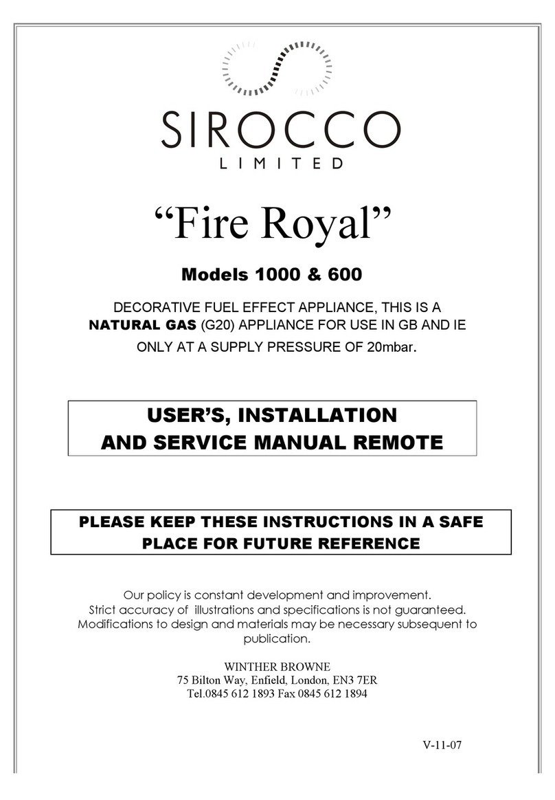 Sirocco Fire Royal 1000 user manual
