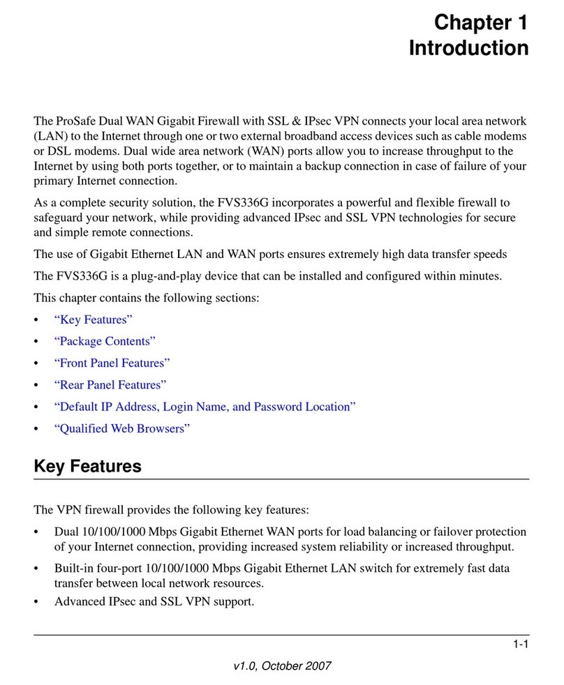 NETGEAR FVS336G - ProSafe Dual WAN Gigabit Firewall User manual