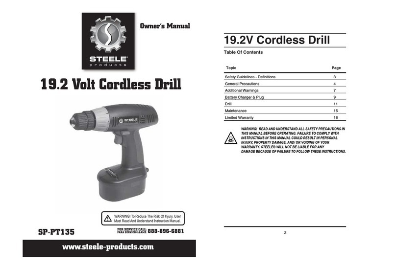 STEELE PRODUCTS SP-PT135 owner's manual