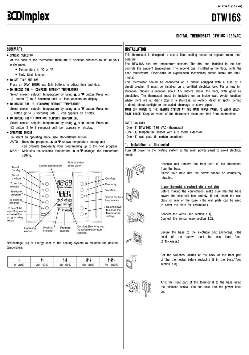 Dimplex DTW16S User manual