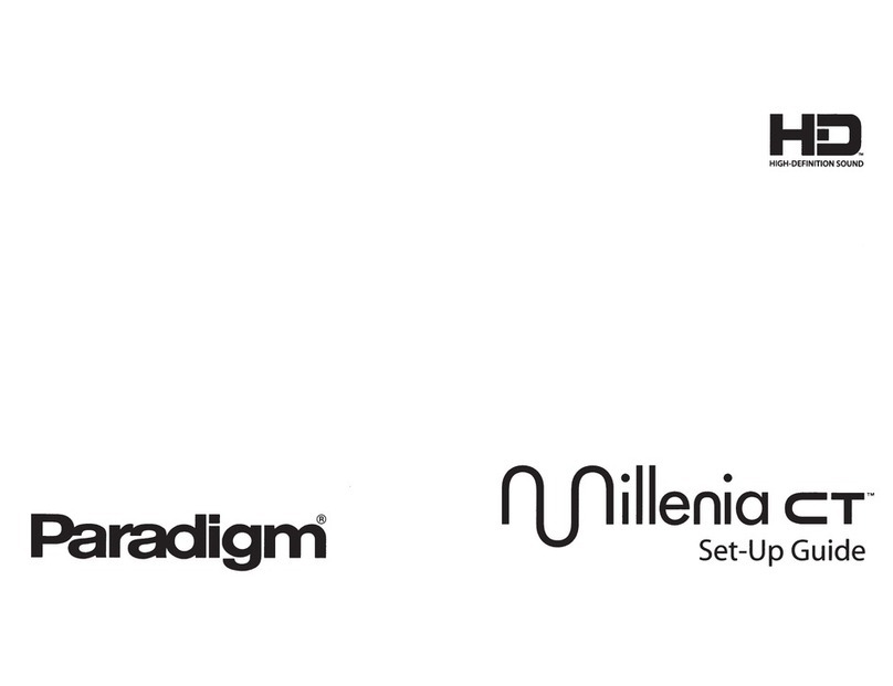 Paradigm Millenia One CT User manual