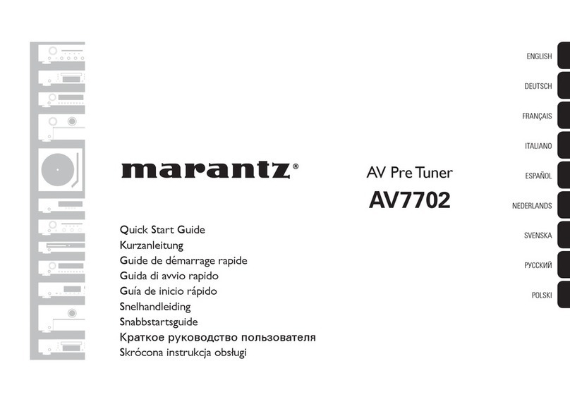 Marantz AV7702 User manual Marantz AV7702 User manual