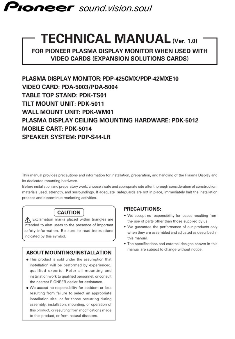 Pioneer Pure Vision PDP-425CMX User manual