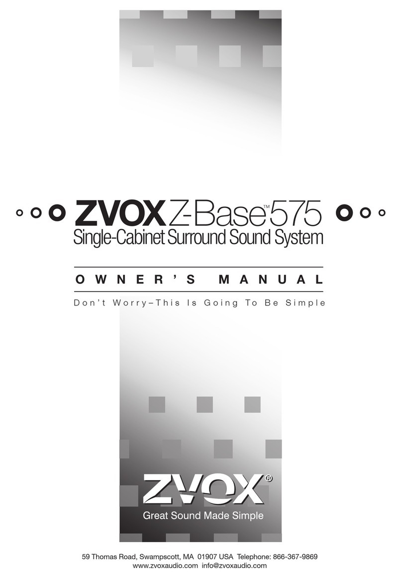 Zvox Audio Z-base575 User manual