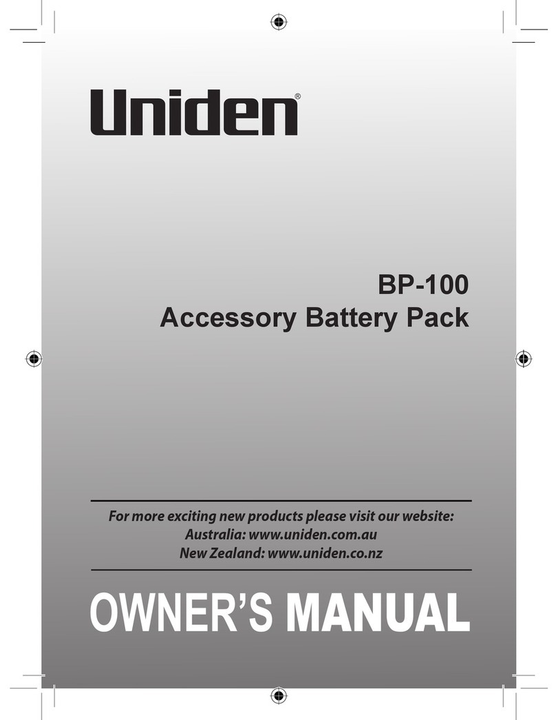 Uniden BP-100 owner's manual