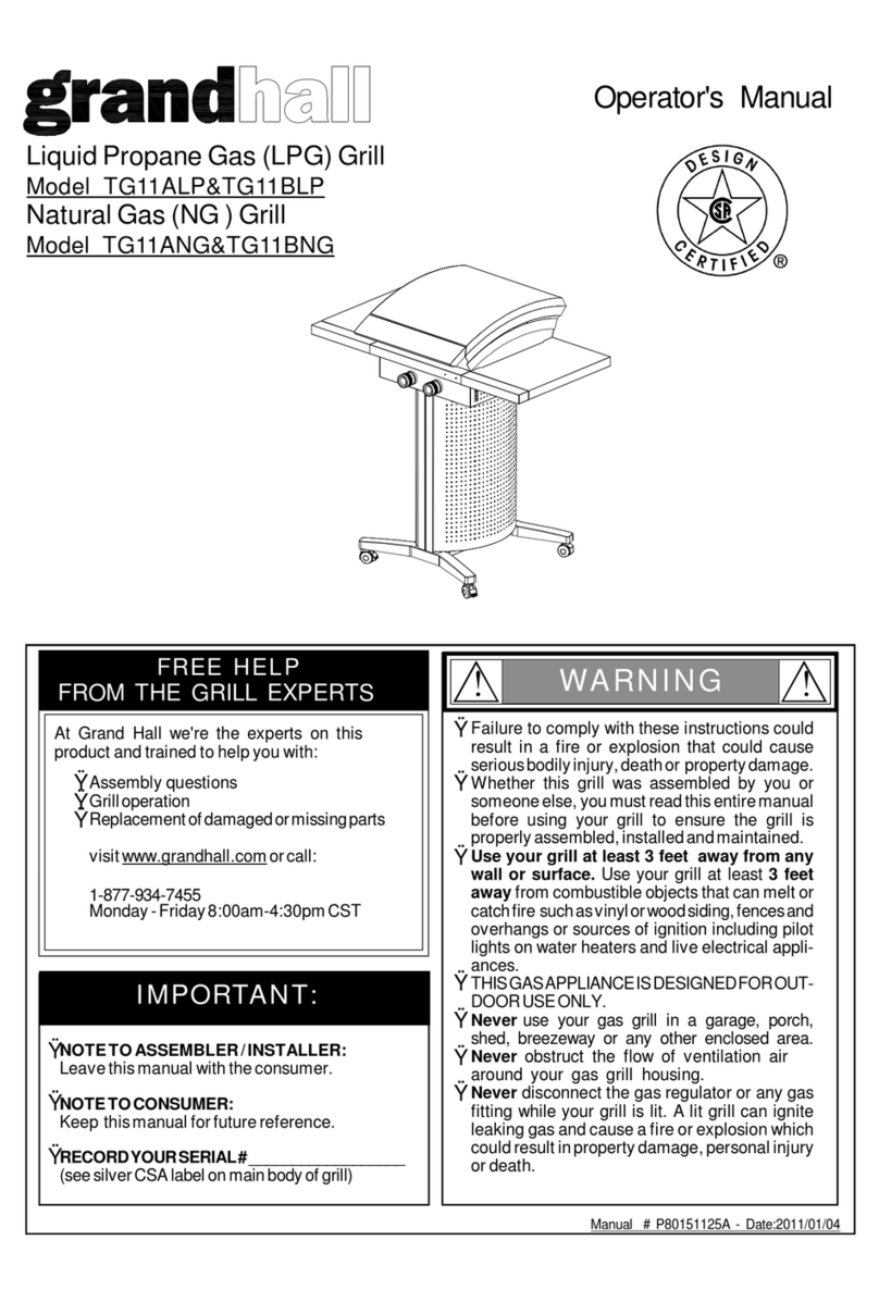Grandhall TG11ALP Operator's manual