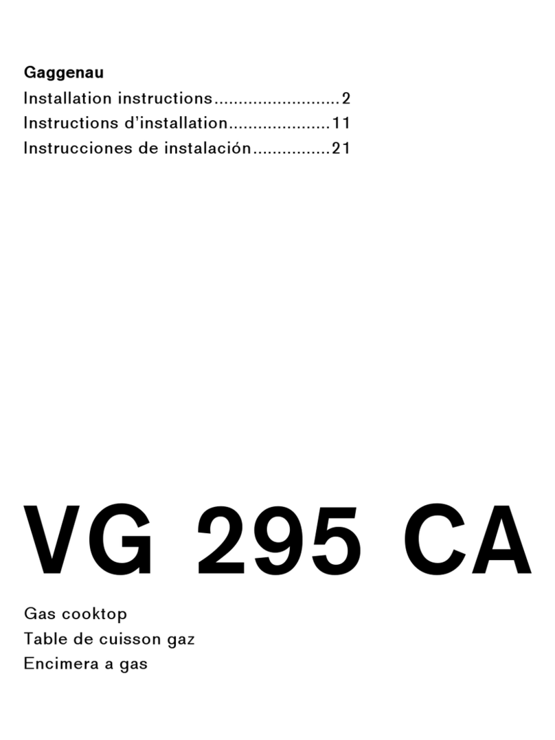 Gaggenau VG 295 CA User manual